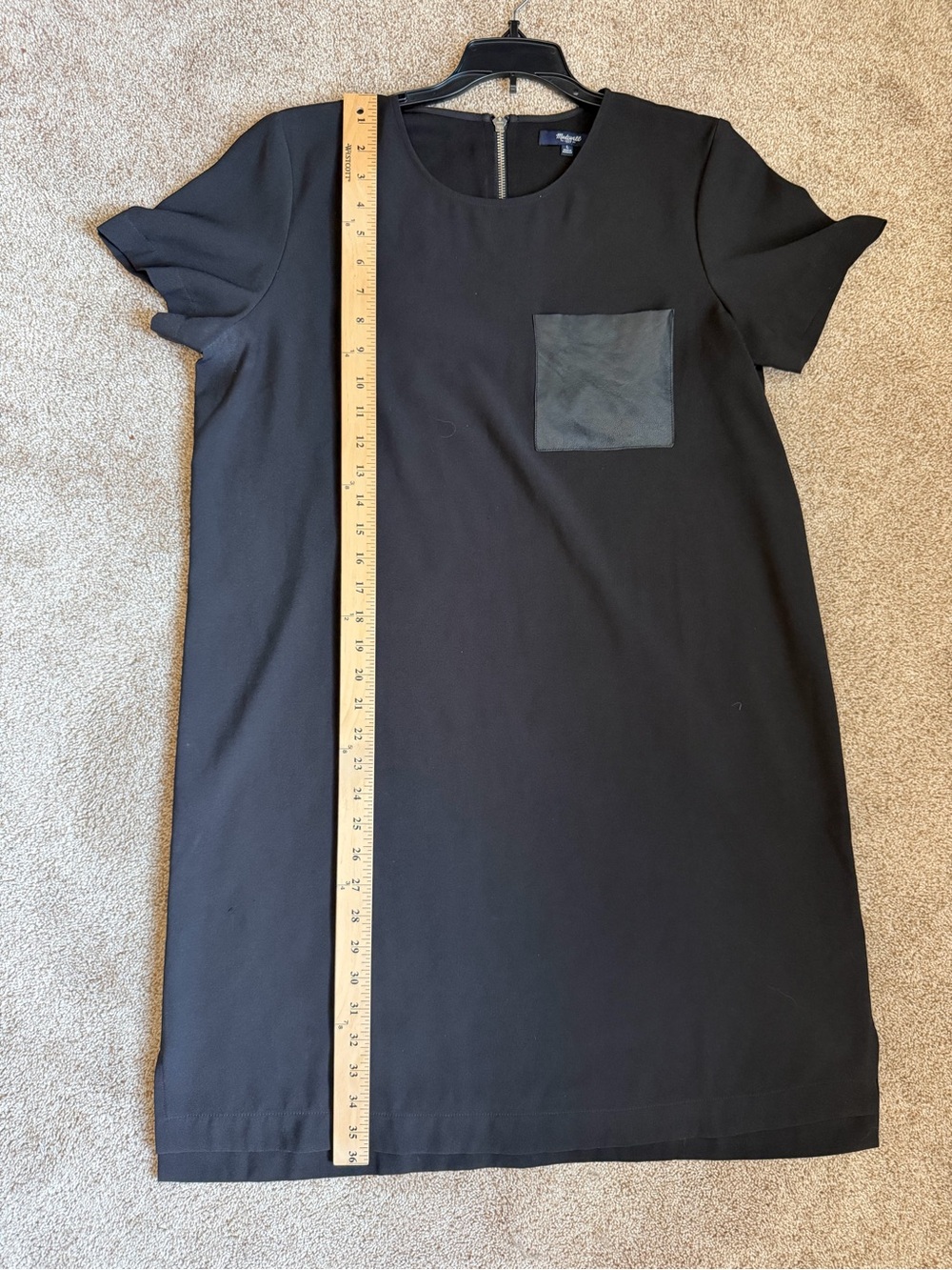 Madewell Black Short Sleeve Pocket T-Shirt Dress - Picture 7 of 7